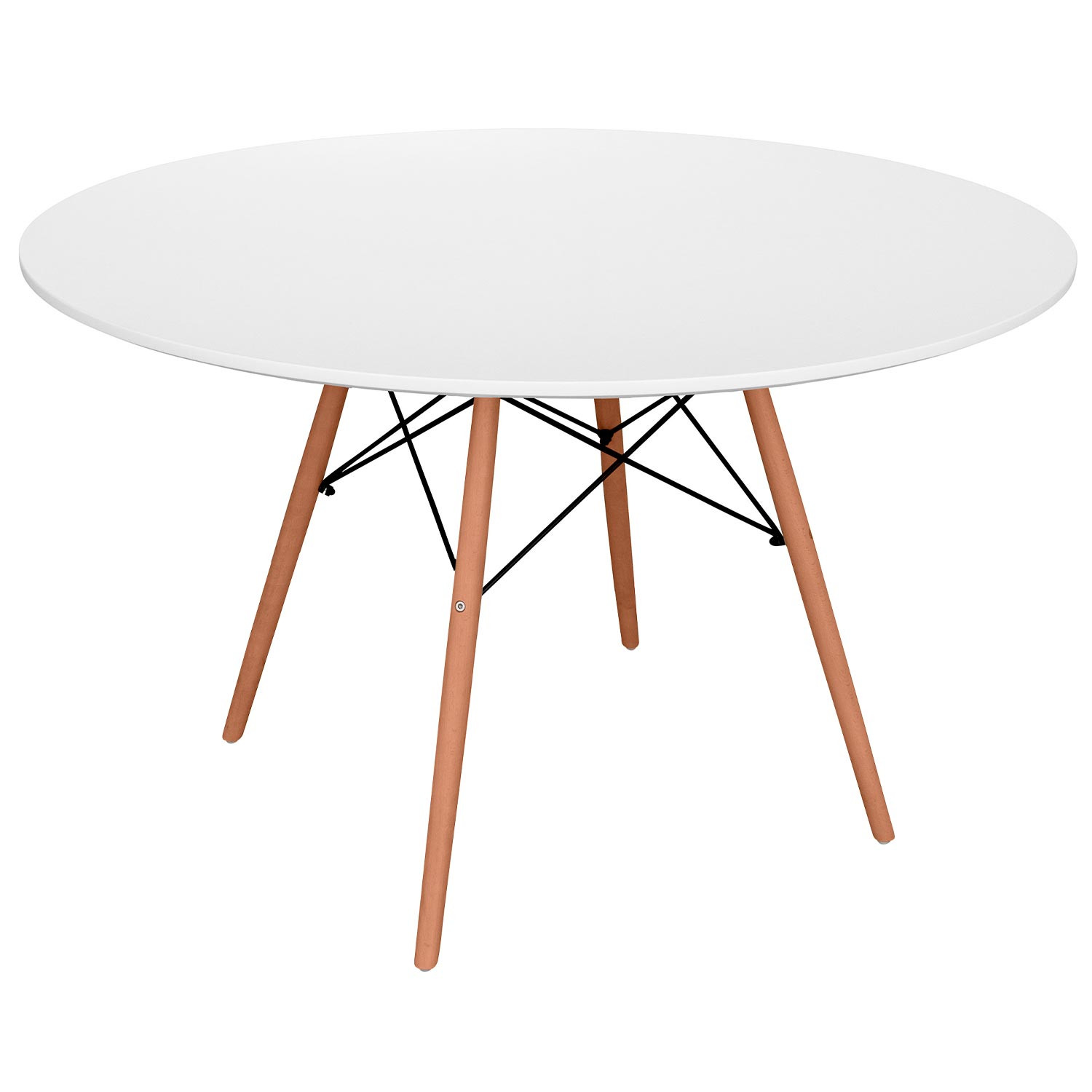 Mesa Redonda de Comedor Estilo Nórdico 74x120cm Thinia Home Mesas de Comedor 1